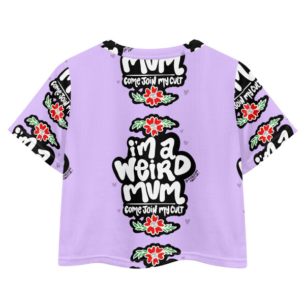 Weird Mum Club Adult Cropped T-shirt