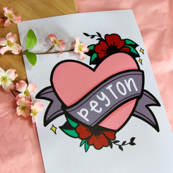 Personalised Heart Art Print