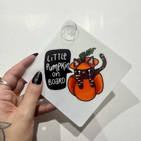 Little Pumpkin On Board Car Sign