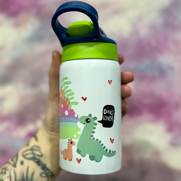 Kids Personalised Dinosaur Polymer Bottle 350ml