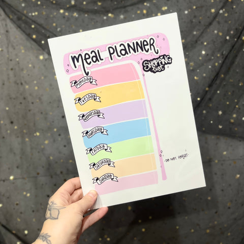 A4 Food Planner Whiteboard